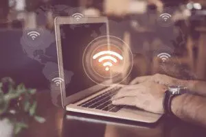 data on a computer stored in the cloud